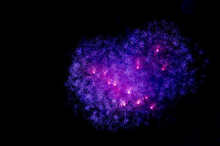 firework isolated on black backgroundの写真素材