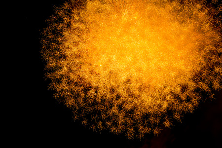 firework isolated on black backgroundの写真素材