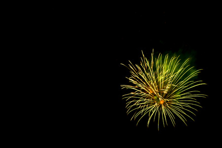 firework isolated on black backgroundの写真素材