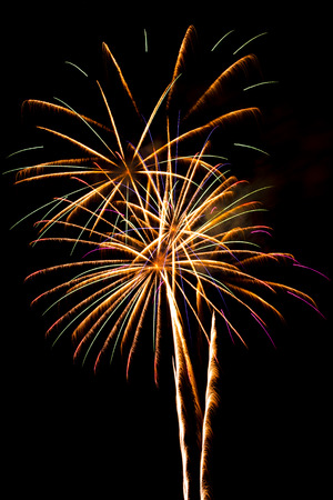 firework isolated on black background, sumida river firework festival,tokyo, japan 25  july 2015の写真素材