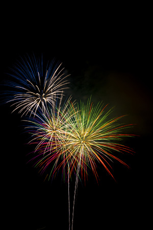 celebrate event colorful fireworks in the nightの写真素材
