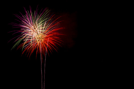 celebrate event colorful fireworks in the nightの写真素材