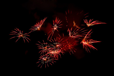 firework isolated on black background, sumida river firework festival,tokyo, japan 25th  july 2015の写真素材