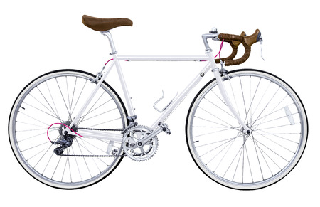 vintage road bike isolatedの写真素材