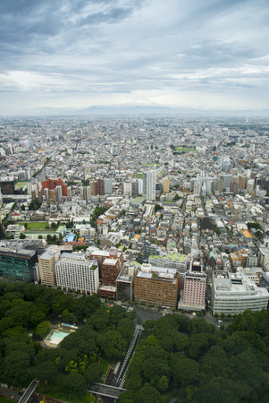Cityscape of Tokyo City, Japan - Tokyo is the world's most populous metropolis and is described as one of the three command centers for world economyの写真素材