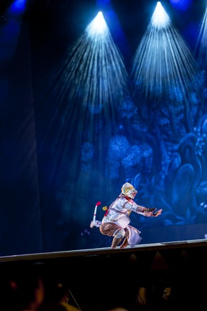 Khon is dance drama of Thai classical masked, this performance is Ramayana epicのeditorial素材