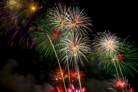 Beautiful firework display for celebration Happy new year 2016, bangkok  Countdown Beautiful...