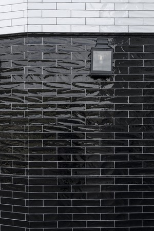 Black And White tile wall background