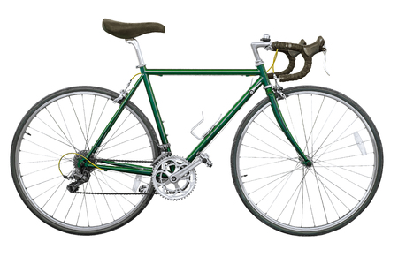 vintage road bike isolatedの写真素材
