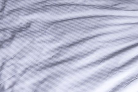 white bedding striped textile, Elegant textile on bed