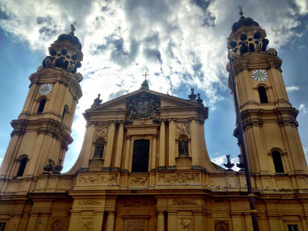 The Theatine Church at the Odeonplatz Munichの素材