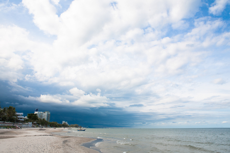 beach Storm is coming overcastの写真素材