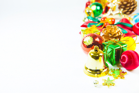 Christmas tree decoration and copy space for your textの写真素材