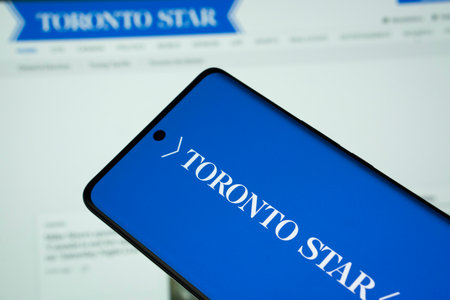 Dhaka, Bangladesh - 18 March 2025: The logo of the toronto star is displayed on a smartphone screen,...