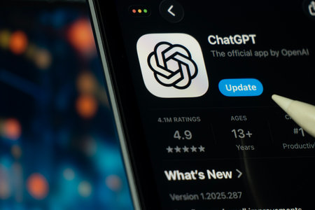 Dhaka, Bangladesh- 24 Oct 2025: A iPad screen displaying the ChatGPT app on App store.のeditorial素材