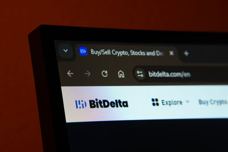 Dhaka, Bangladesh- 02 June 2025: Close-up of a computer screen displaying the BitDelta web interface...