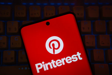 Dhaka, Bangladesh- 01 March 2025: Pinterest logo is seen on a smartphone.