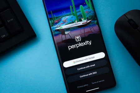 Dhaka, Bangladesh - 10 Mar 2025: Perplexity app is displayed on smartphone screen.のeditorial素材