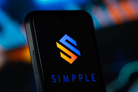 Dhaka, Bangladesh- 6 July 2026: SIMPPLE logo is seen on a smartphone.