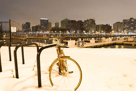 Abandoned Bicycle By A Harborの写真素材