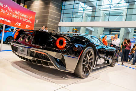 Chicago, IL, United States - February 18, 2017 - Chicago Auto Show: 2017 Ford GT on display during the 2017 Chicago Auto Show.のeditorial素材
