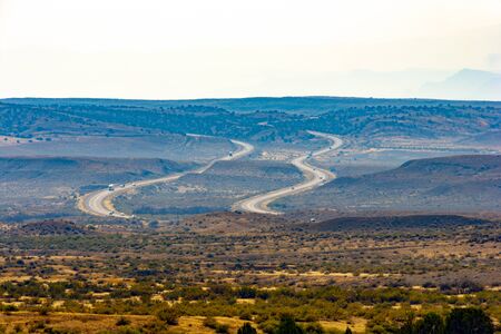Mack, Colorado, United States - August 19, 2018: View of the Interstate I-80 westbound as seen from Mack, CO.のeditorial素材