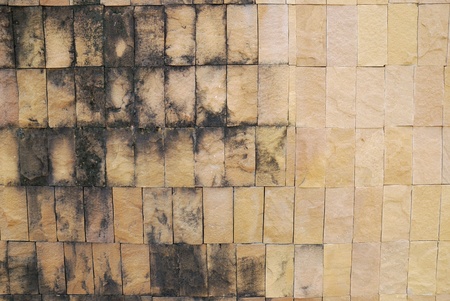 The grunge brick wall vertical  backgroundの写真素材