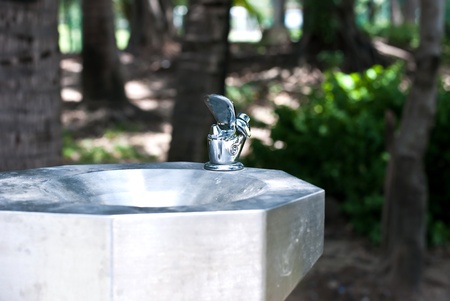 Water drinking fountain in park.の写真素材