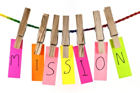 Wooden clothespin and colorful words series on rope の写真素材