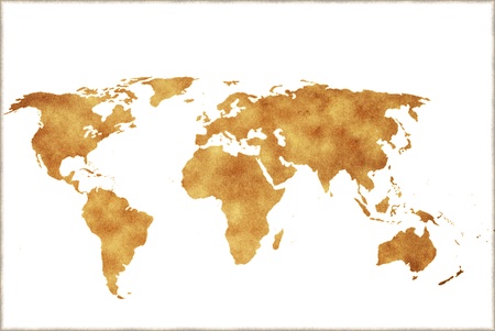 Vintage map of the worldの写真素材
