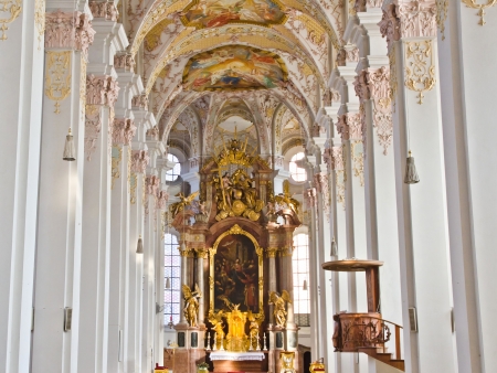 Interior of church in Munich, Germany のeditorial素材
