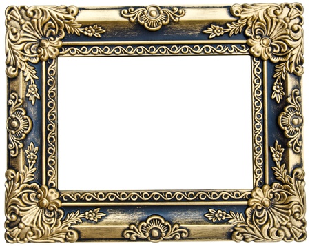 Antique frame isolated on white background の写真素材
