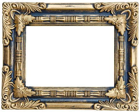 Antique frame isolated on white background の写真素材