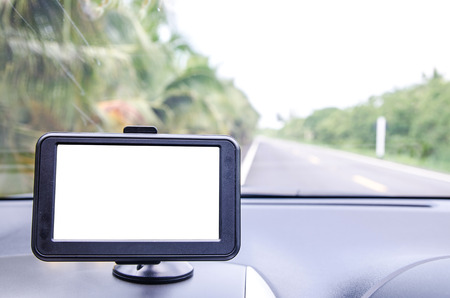 Car navigator with clipping pathの写真素材