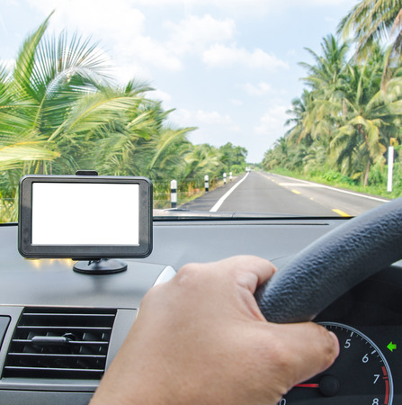 Car navigator with clipping pathの写真素材