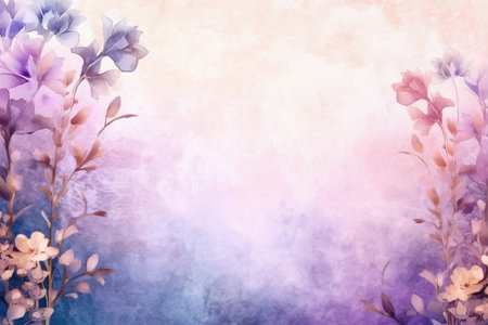 Watercolor floral background. Hand painted watercolor illustration. Spring flowers.の素材