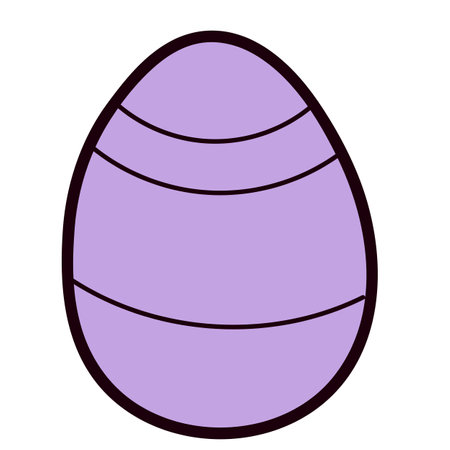 Isolated easter egg on a white background, Vector illustration.のイラスト素材