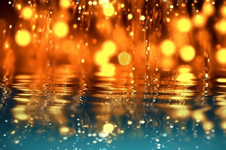Abstract bokeh background with water drops and bokeh lightsの素材