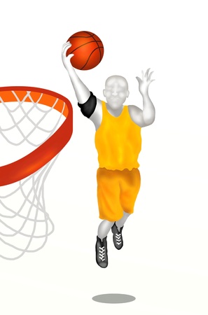 Basketball   Basketball Player About to Score in The Shooting Actionの写真素材