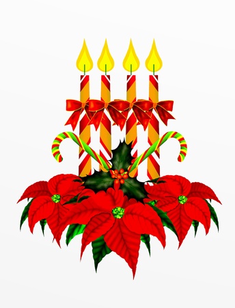 Christmas Decoration on White Backgroundの写真素材
