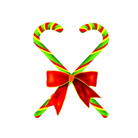 Lovely Candy Canes with Red Bowの写真素材