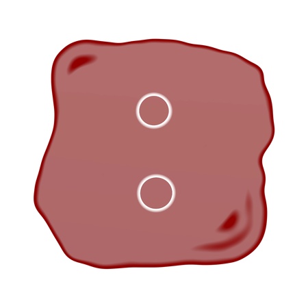 Punctuation Marks, A Reddish Brown of Rock Art with A White Colon Symbol Isolated on White Background
の写真素材