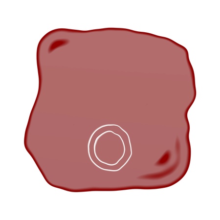 Punctuation Marks, A Reddish Brown of Rock Art with White of Period Symbol or Full Stop Symbol Isolated on White Background
の写真素材