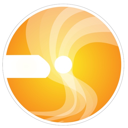 Elegant Abstract Template of CD and DVD Cover in Golden Color Backgroundのイラスト素材