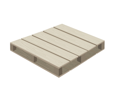 Empty Shipping Pallet Used for Storage and Transportation Isolated on White Background.
のイラスト素材
