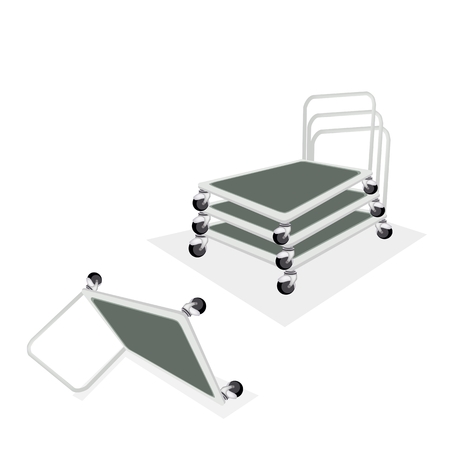 An Illustration of Warehouse or Construction Equipment, Hand Trucks or Dolly Trucks 
のイラスト素材
