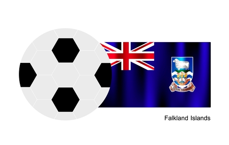 An Illustration of Soccer Ball or Football with Flag of Falkland Islands Isolated on A White Background.
の写真素材