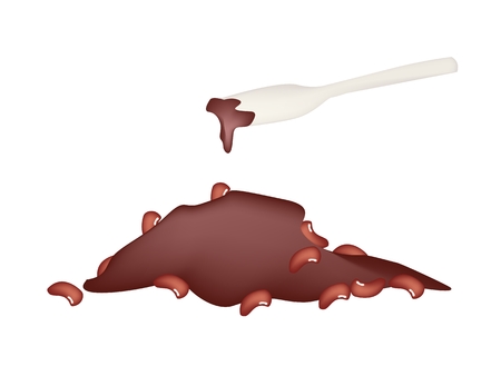 A Pile of Kidney Beans Powder on White Background, Good Source of Dietary Fiber, Vitamins and Minerals.
のイラスト素材