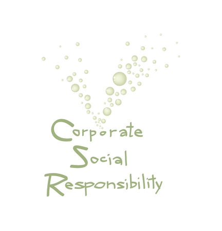 Business Concepts, World Environment with CSR Abbreviation or Corporate Social Responsibility Achieve Notes.のイラスト素材