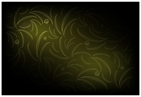 Illustration of Beautiful Green Vintage Texture Wallpaper Background with Leaves Pattern for Add Content or Picture.のイラスト素材